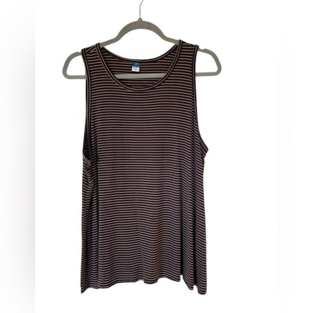 Old Navy Blue & Cream Sleeveless Tank Top
